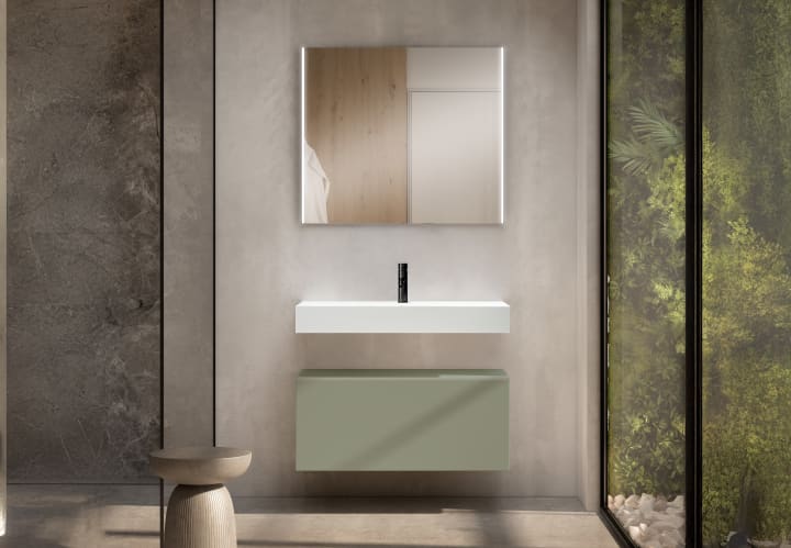 Conjunto mueble de baño Viso con lavabo Solid y cajonera Nomad Principal 6