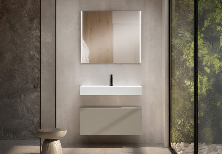 Conjunto mueble de baño Viso con lavabo Solid y cajonera Nomad Principal 8