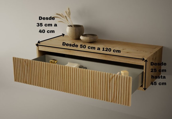 Cajonera de madera Bruntec Alpes Croquis 5
