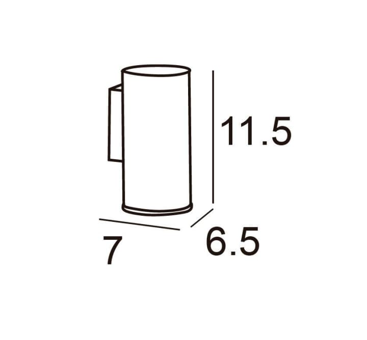Portacepillos de baño a pared Manillons Torrent Eco 6500 Croquis 1