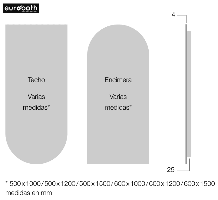 Espejo de baño con luz LED de Eurobath, Mauricio Croquis 5