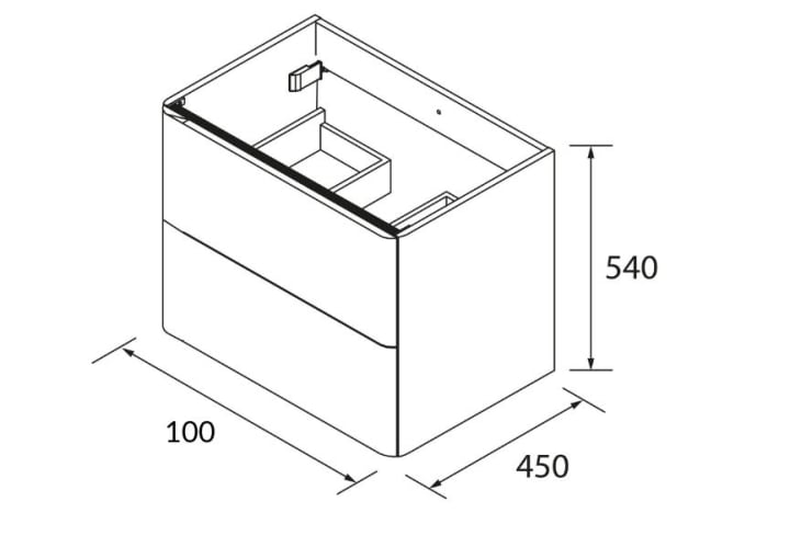 Mueble de baño con encimera Salgar Silane Croquis 8