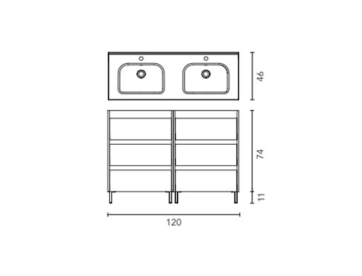 Conjunto mueble de baño Royo Sansa Croquis 8