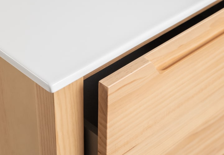 Conjunto de mueble de baño de madera maciza Bruntec Laponia Detalle 7