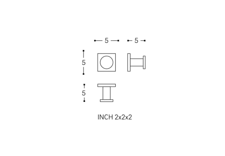 Percha de baño Cosmic Duo Square Croquis 4