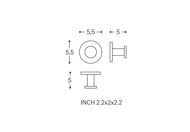 Percha de baño Cosmic Duo Round Croquis 7