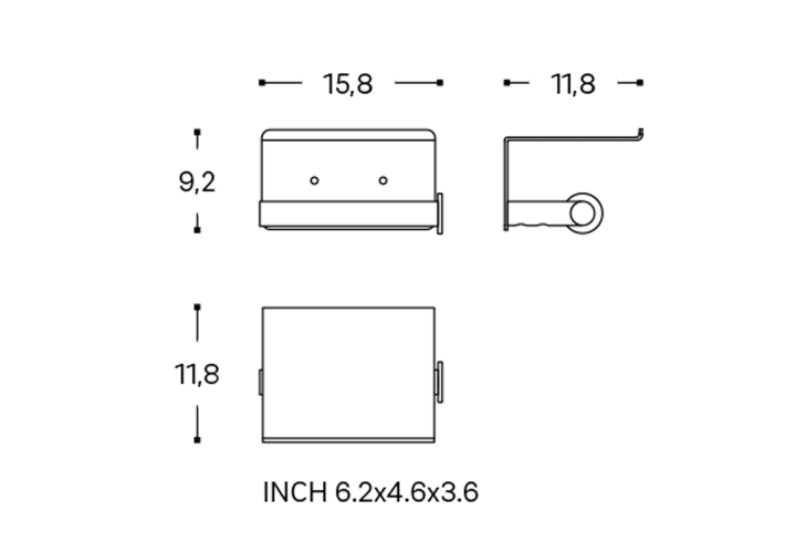 Portarrollos de baño Cosmic Architect S+ Croquis 23