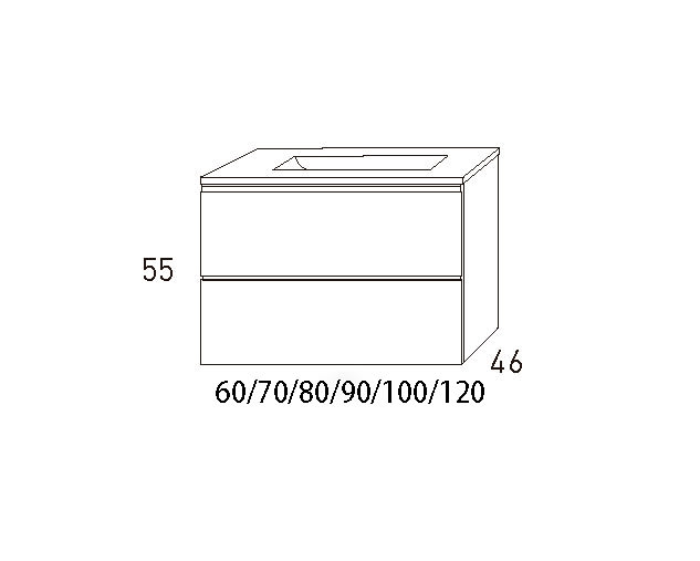 Mueble de baño Visobath Granada Croquis 29
