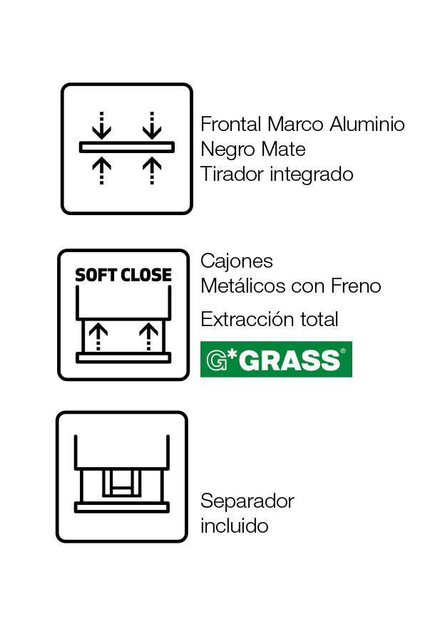 Conjunto mueble de baño frente cristal a rayas Sanchis Koba opción 5