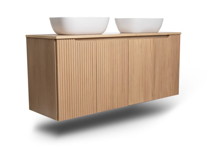 Mueble de baño con encimera de madera maciza Bruntec Alpes 15 Detalle 2