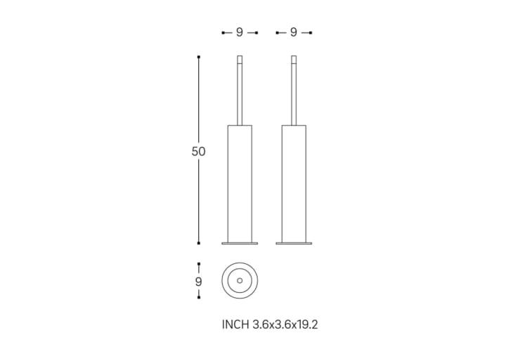 Escobillero de baño Cosmic Micra Croquis 3