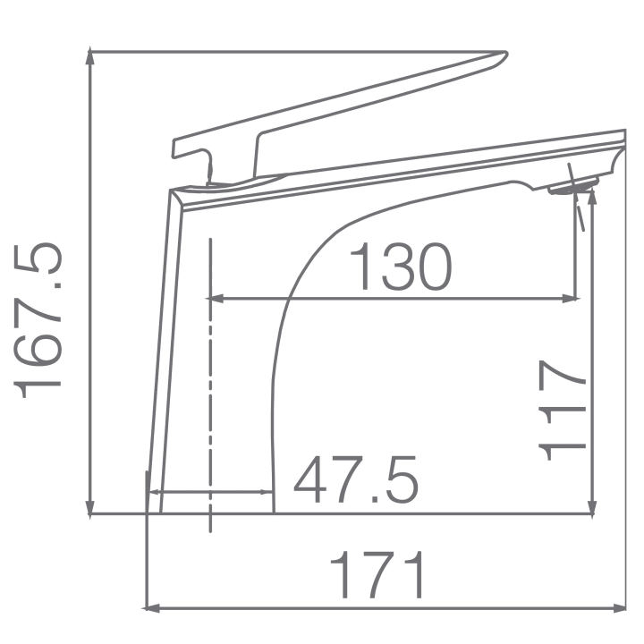 Grifo de lavabo Imex Escocia Croquis 2