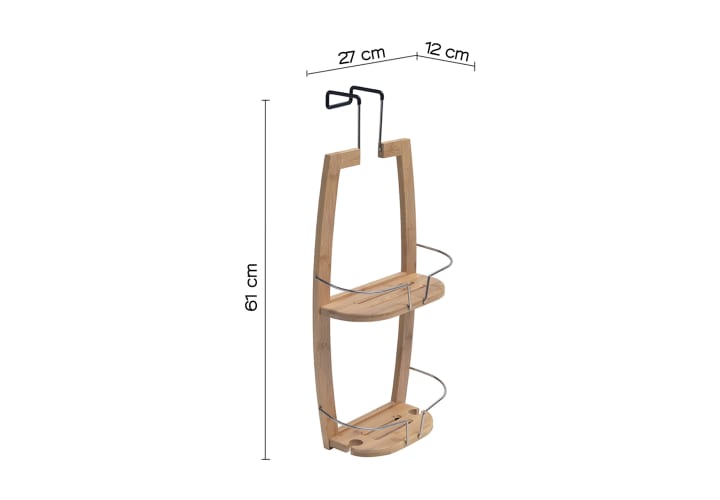 Estante doble para ducha Gedy Nature Croquis 3