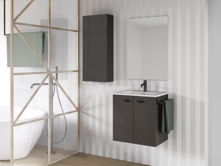 Conjunto completo mueble de baño fondo reducido 35 cm Amizuva Aneko Principal 6