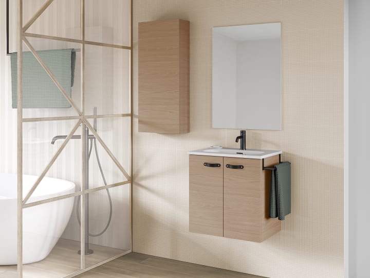 Conjunto completo mueble de baño fondo reducido 35 cm Amizuva Aneko Principal 3