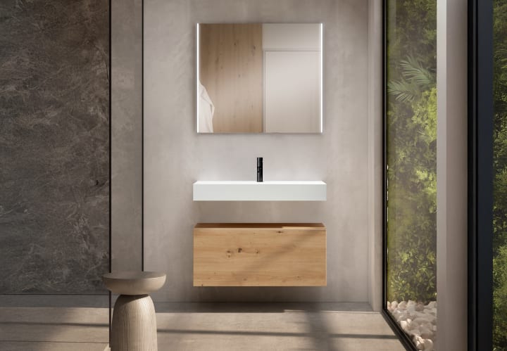 Lavabo encastrado 12 cm alto Visobath Lila Ambiente 5