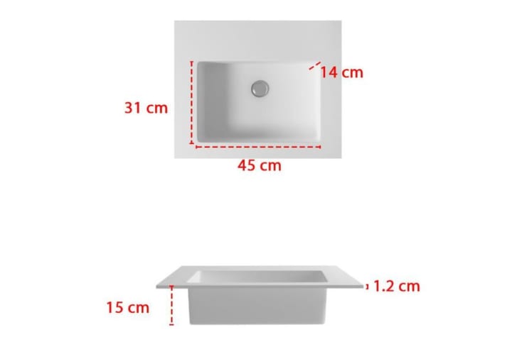 Lavabo encastrado Bruntec Tabac Croquis 1