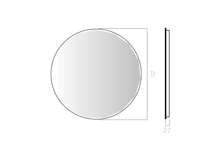 Espejo de baño con luz led Bruntec Circis Croquis 3