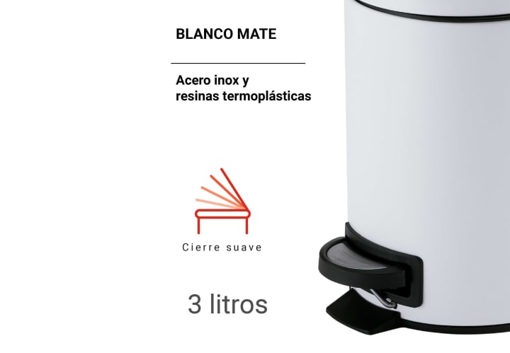 Papelera de baño Gedy Potty Detalle 4