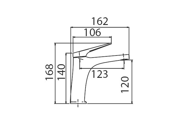 Grifo de lavabo Imex Delos Croquis 3