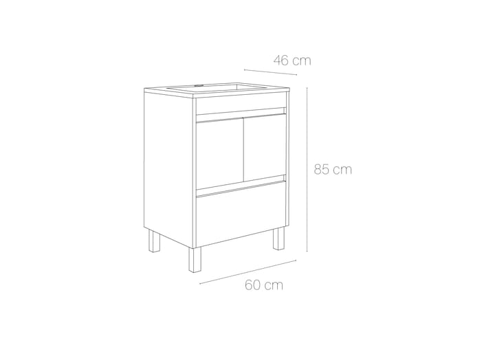 Conjunto mueble de baño Bruntec Tivoli Croquis 4