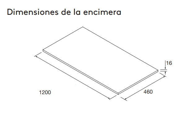 Mueble de baño con encimera de madera Salgar Noja Croquis 11