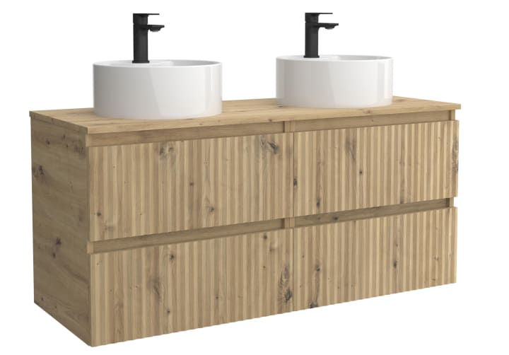 Conjunto mueble de baño Salgar Kira con lavabo sobre encimera Detalle 6