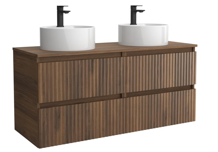 Conjunto mueble de baño Salgar Kira con lavabo sobre encimera Detalle 7