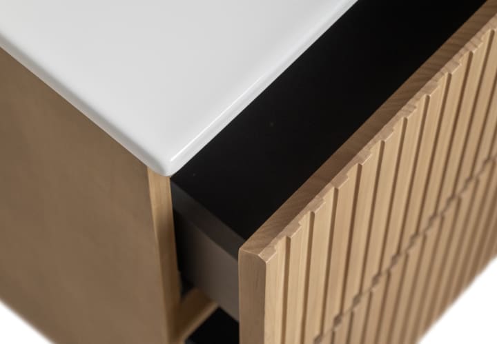 Conjunto de mueble de baño de madera maciza Bruntec Alpes Detalle 6