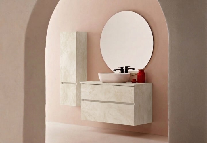 Conjunto mueble de baño con lavabo sobre encimera Sanchis Deco Lux Principal 5