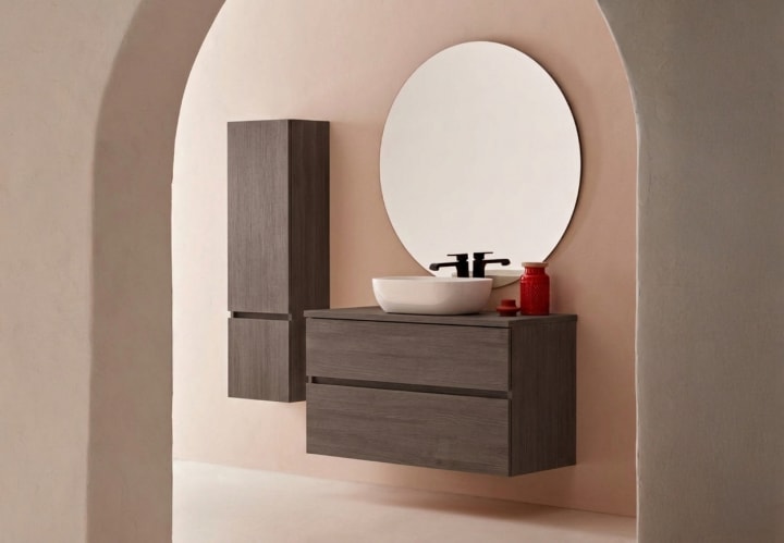 Conjunto mueble de baño con lavabo sobre encimera Sanchis Deco Lux Principal 7