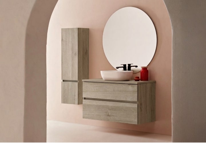 Conjunto mueble de baño con lavabo sobre encimera Sanchis Deco Lux Principal 3