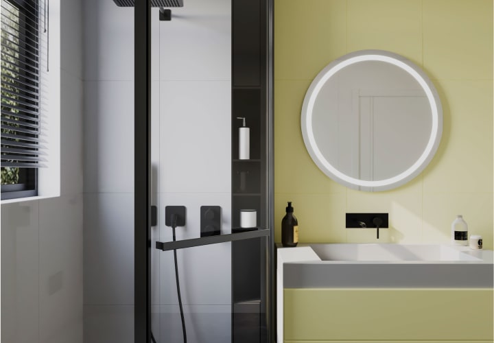 Espejo de baño con luz LED Bruntec Ring Ambiente 3