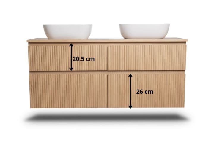 Mueble de baño con encimera de madera Bruntec Alpes 9 Croquis 9