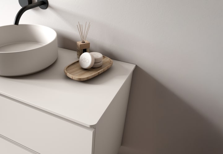 Mueble de baño con encimera MDF Hidrófuga Viso Box Detalle 1