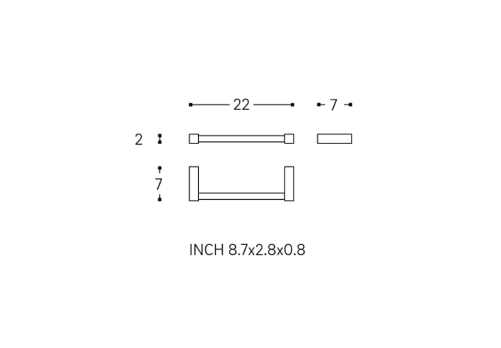 Toallero de baño Cosmic Metric Croquis 1