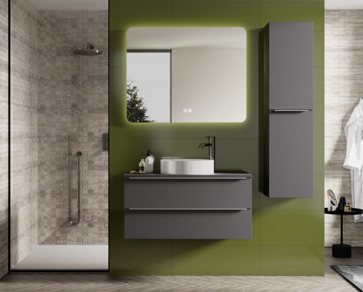 Mueble de baño con encimera de madera Coycama Landes Principal 1