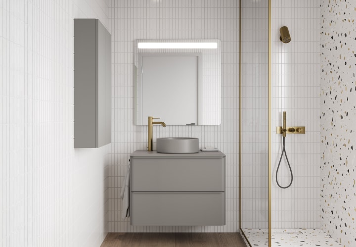 Mueble de baño con encimera arena de resina Royo Dai Top Principal 1