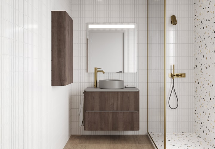 Mueble de baño con encimera arena de resina Royo Dai Top Principal 2