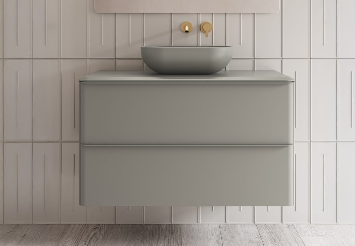 Mueble de baño con encimera arena de resina Royo Dai Top Detalle 4