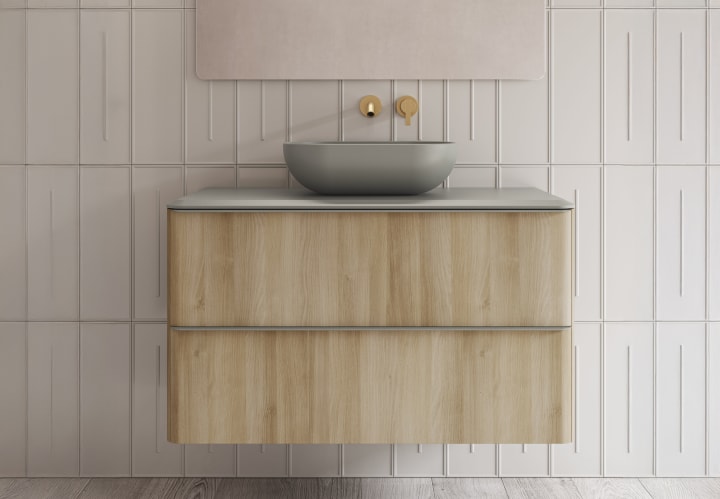 Mueble de baño con encimera arena de resina Royo Dai Top Detalle 6