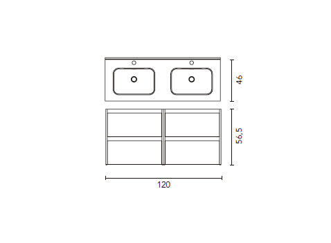 Conjunto mueble de baño Royo Sansa Croquis 5