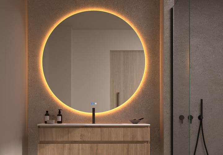 Espejo de baño con luz LED Bruntec Sun Principal 2