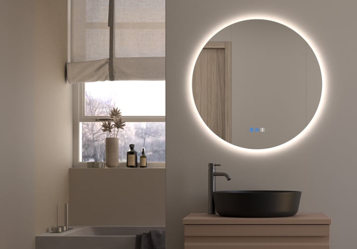 Espejo de baño con luz LED Bruntec Sun Ambiente 10