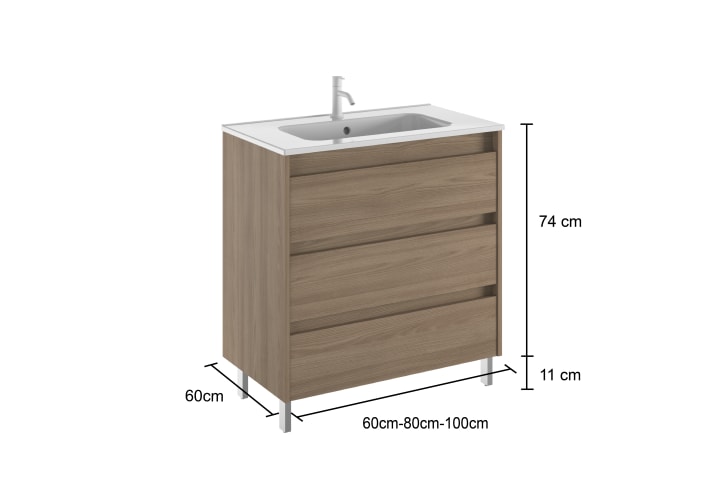 Conjunto mueble de baño Bruntec Oxford Croquis 13