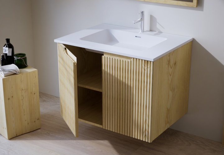 Conjunto de mueble de baño de madera maciza Bruntec Alpes 14 Detalle 3