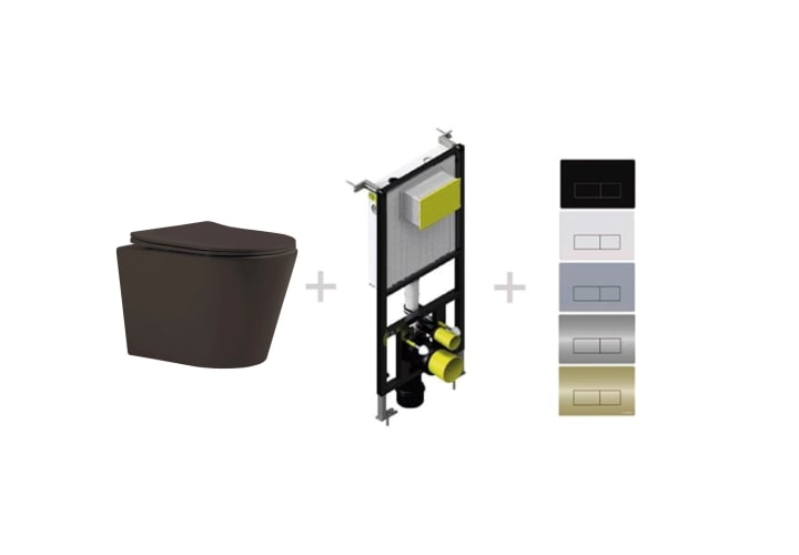 Pack inodoro + cisterna empotrada + pulsador Fossil Natura Bolonia Principal 1