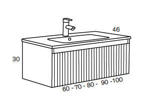 Conjunto mueble de baño Sanchis Etna Croquis 9