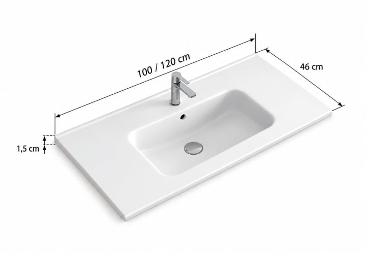 Conjunto mueble de baño Avila Dos Carmen Croquis 14