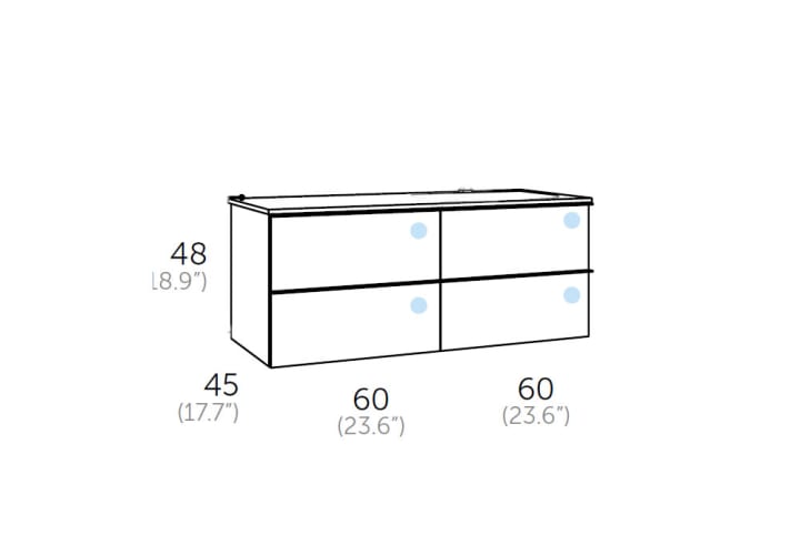 Mueble de baño Landes Coycama Croquis 7